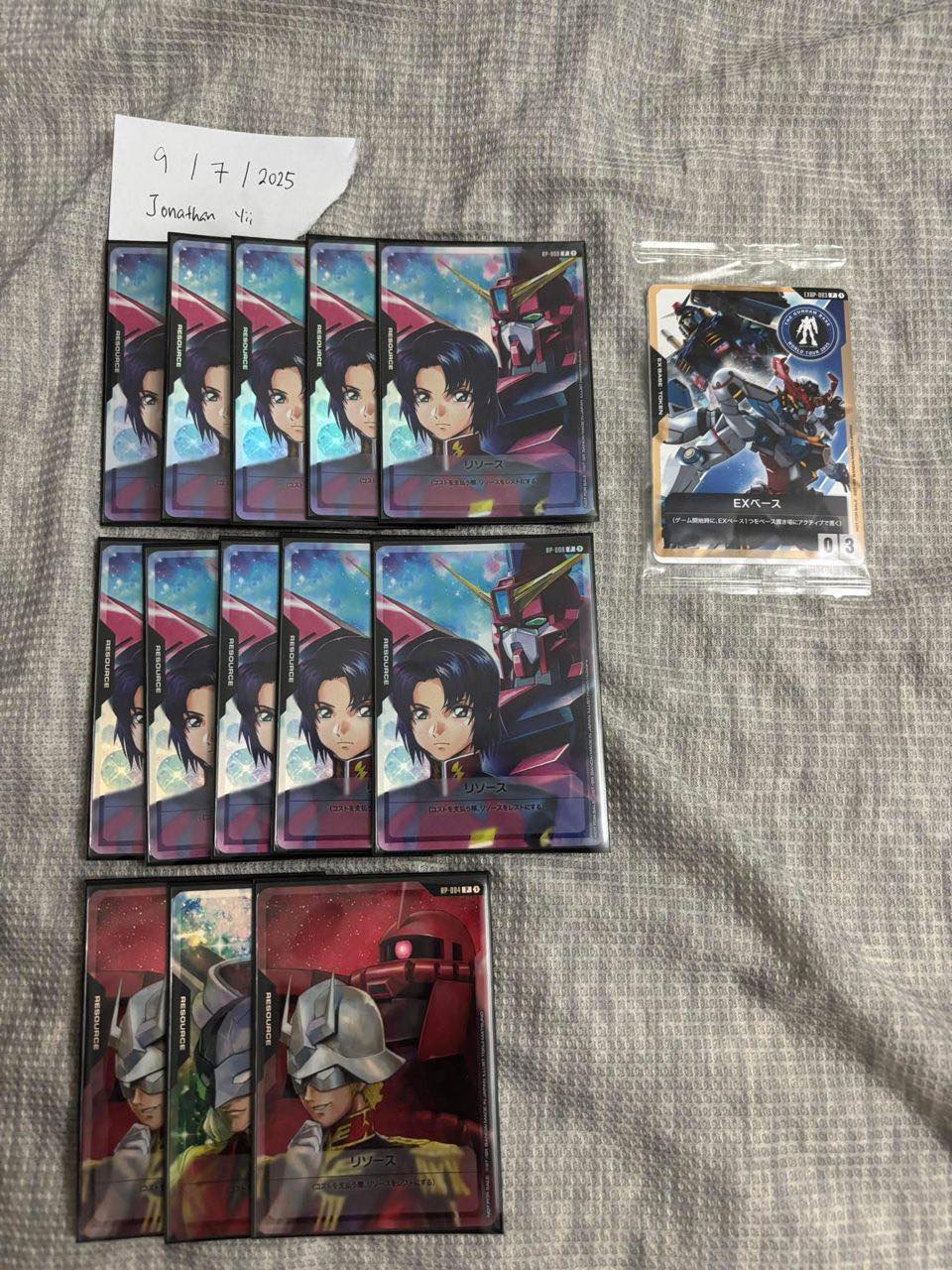 Gundam card game resources for sale