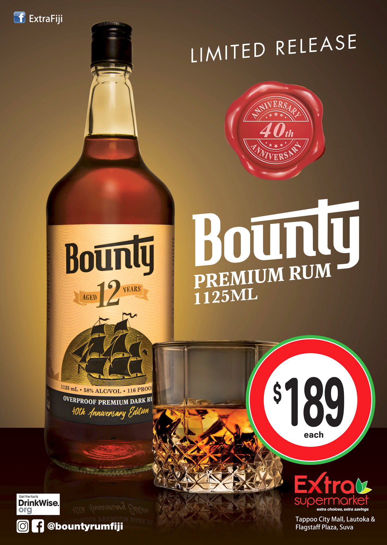 Limited ReleaseBounty Premium Rum 1125ml - Aged 12 Years