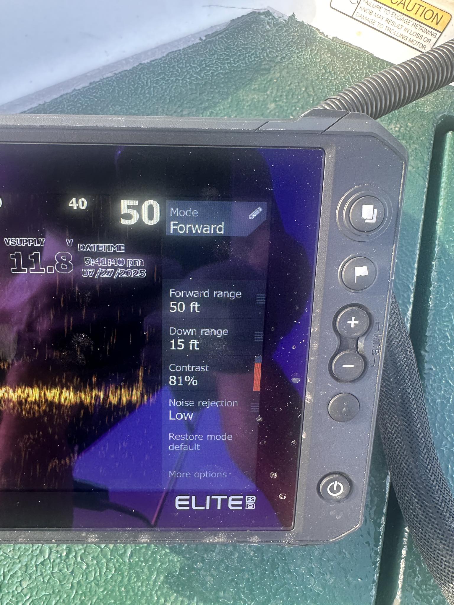 How to get a clear picture with Lowrance active target on an elite 