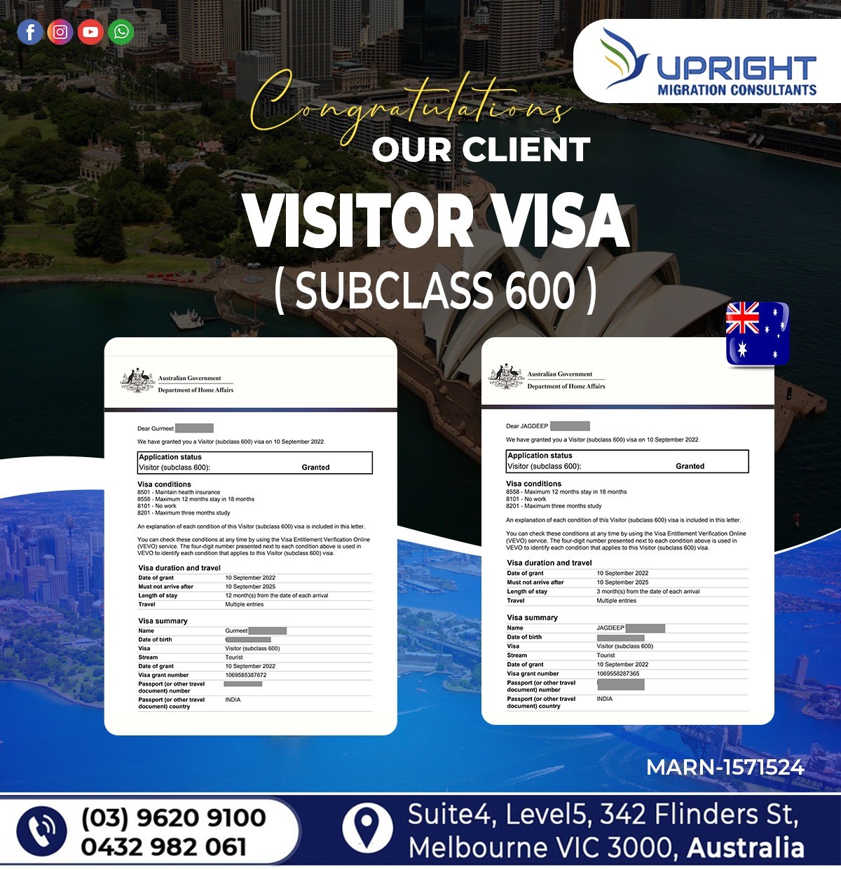Congratulations OUR CLIENT... - Upright Migration Consultants