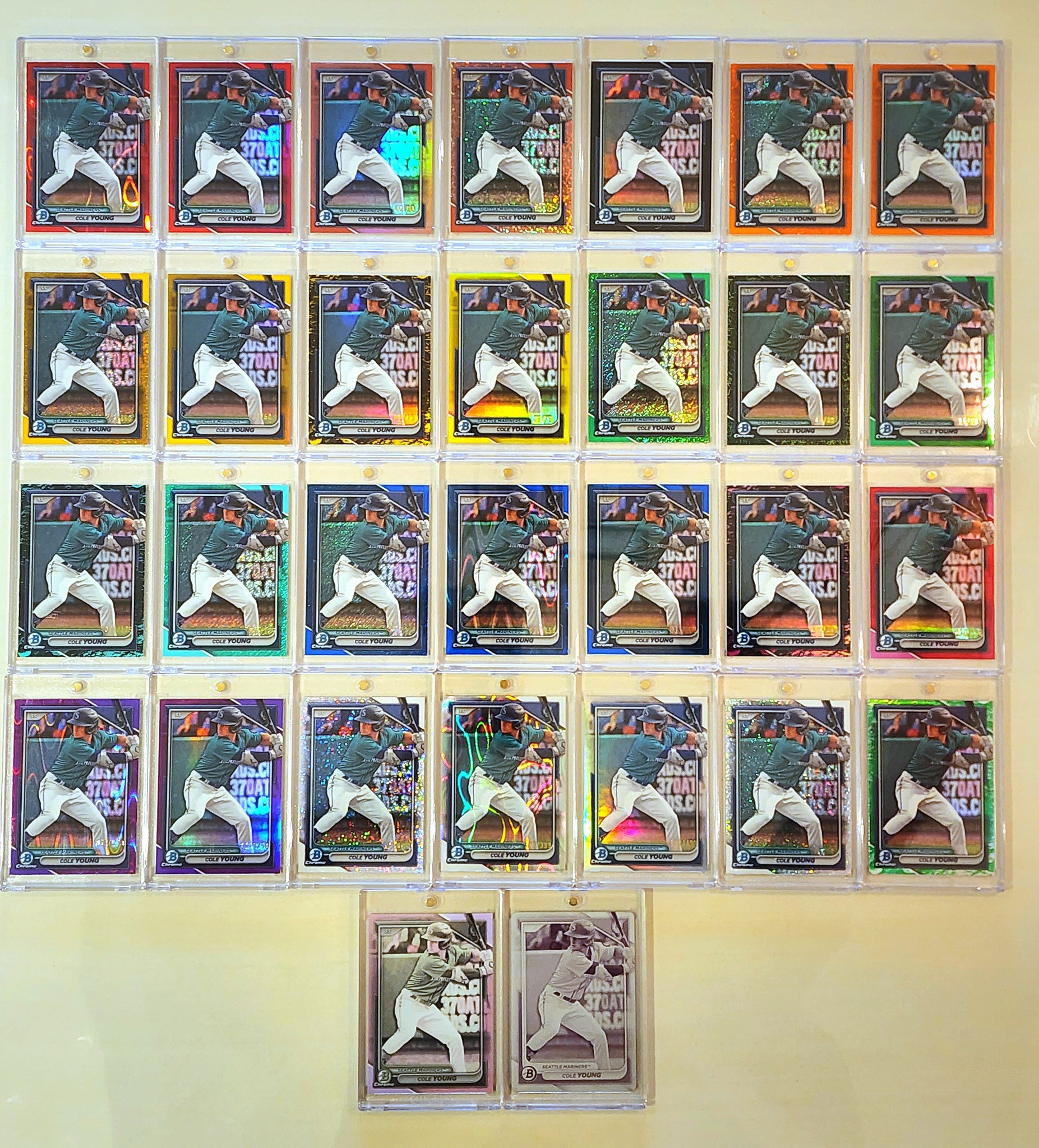 Cole Young 2024 Bowman rainbows collection