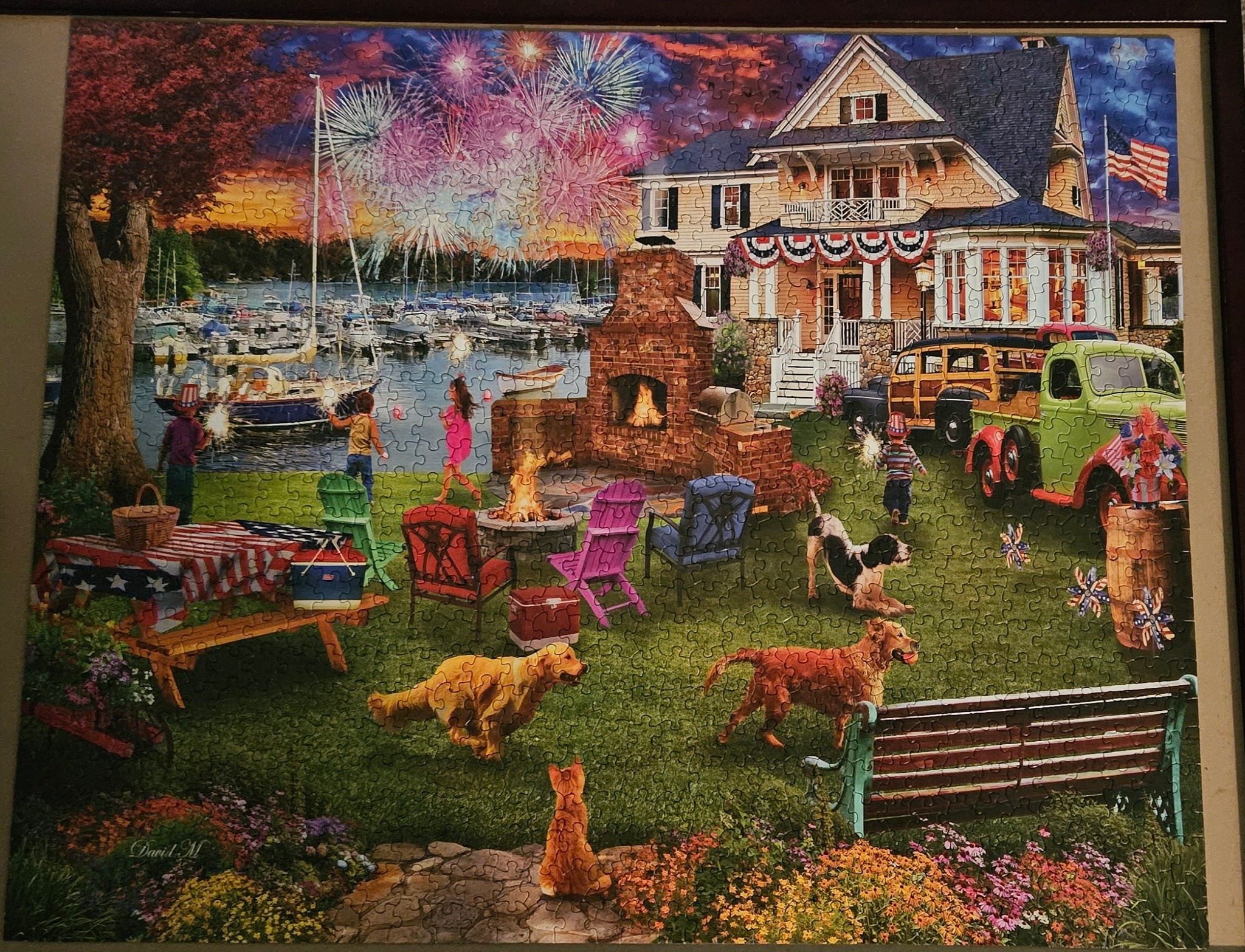 White Mountain Strawberries 1000 Piece Jigsaw Puzzle - Family Puzzle For Adults & Kids