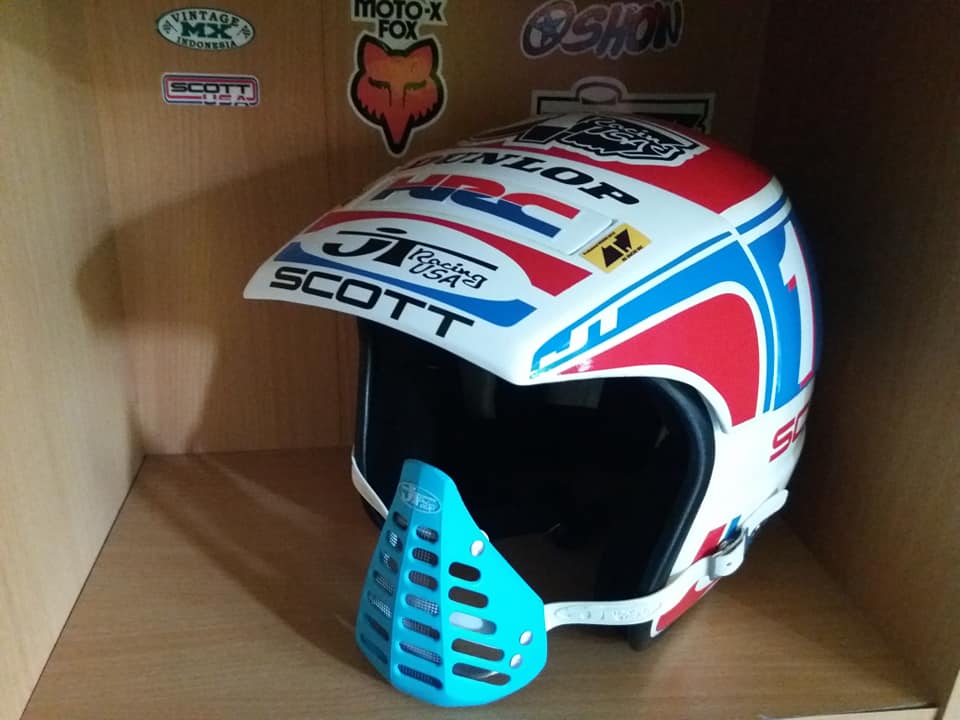 Vintage 1984 JT Racing ALS-1 MX helmet with David Bailey decals