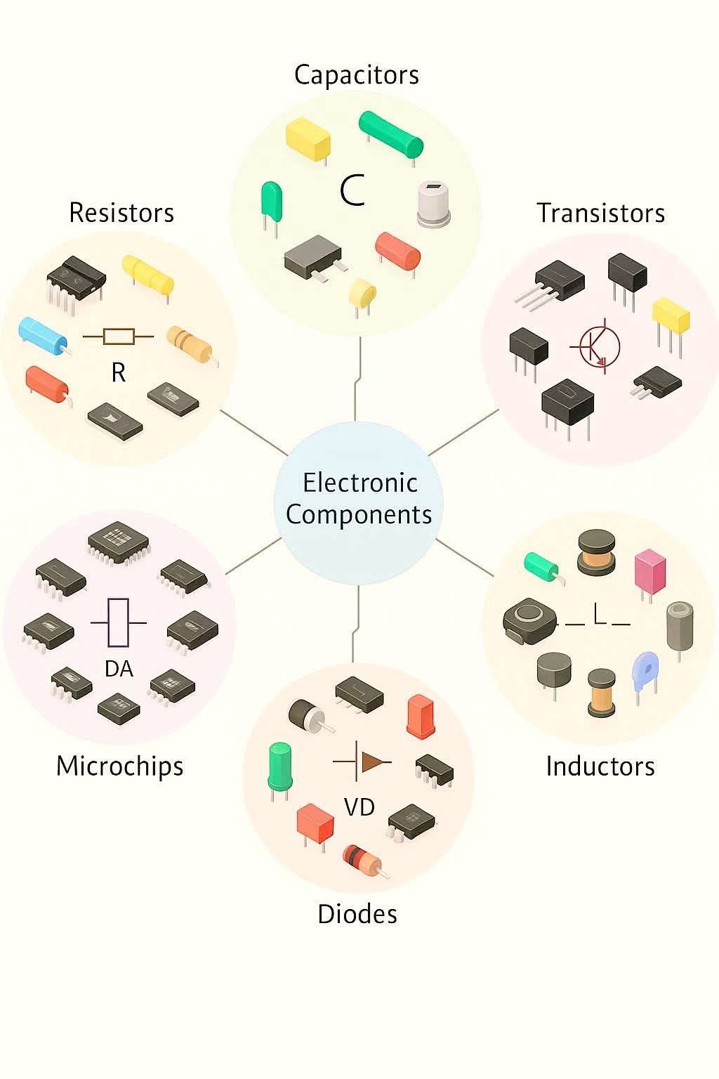 Electronics Craftsman | Types of Electronic Components – This diagram ...