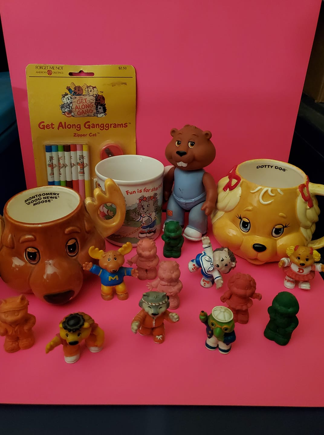 Vintage Get Along Gang figures from 1984 cartoon
