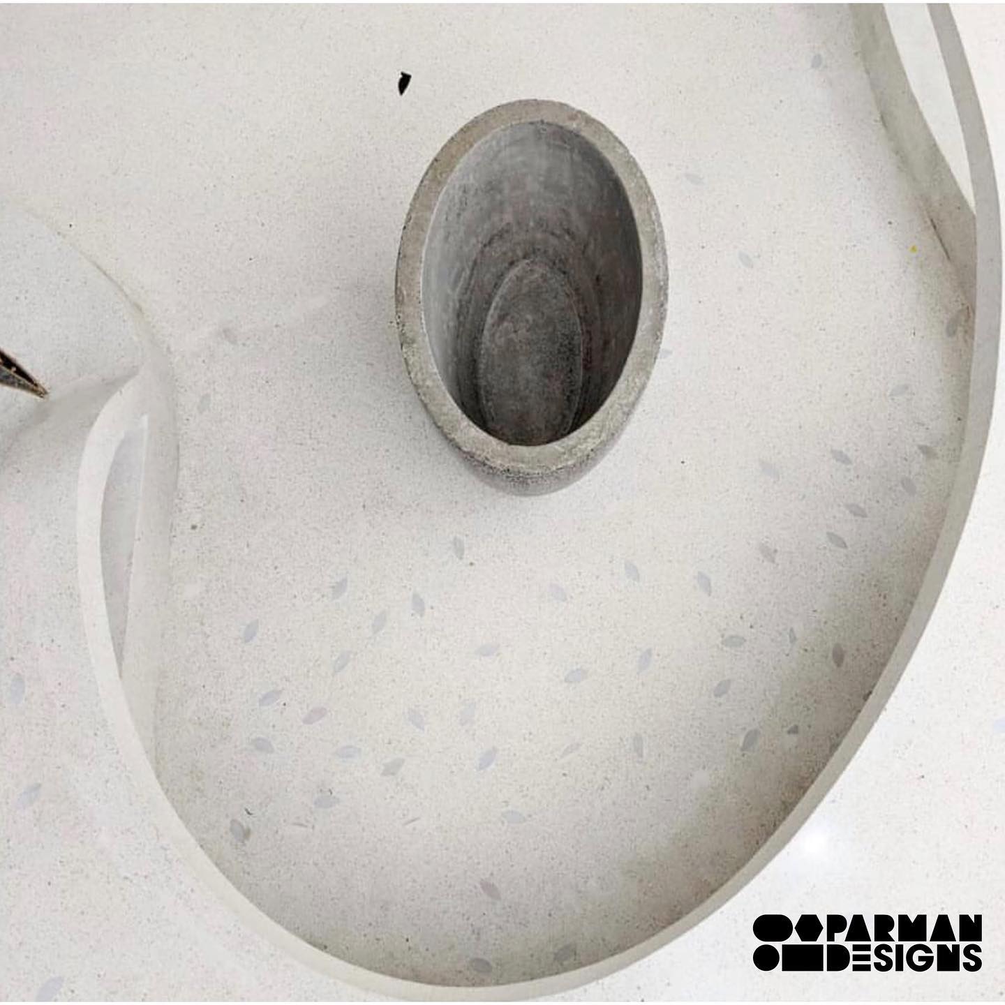 Parman Designs - Leaf shape marble pieces embedded in the... | Facebook