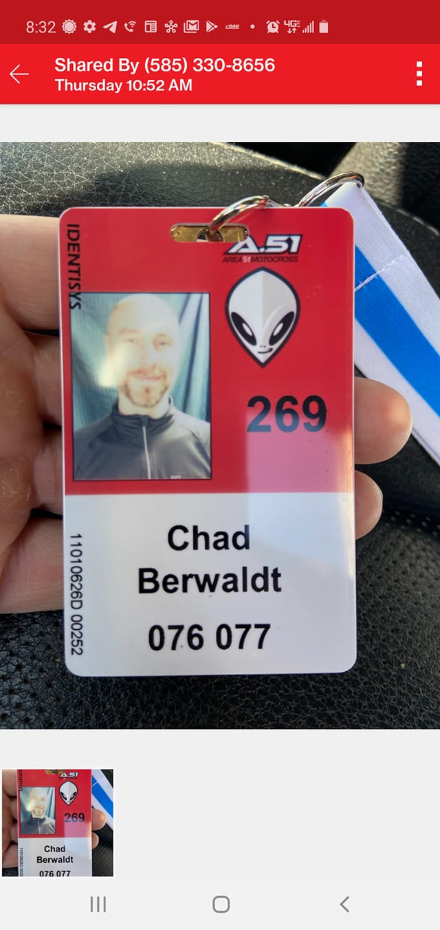 Hope chad don't mind... - Area 51 Motocross members page | Facebook