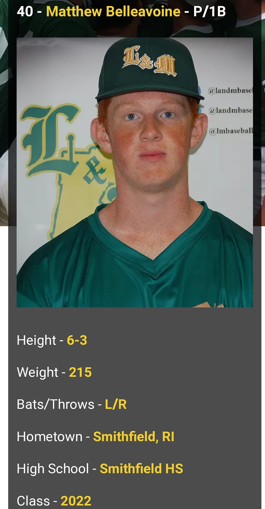 L & M Baseball 2021 sailed by the Bobby... - L and M Baseball | Facebook