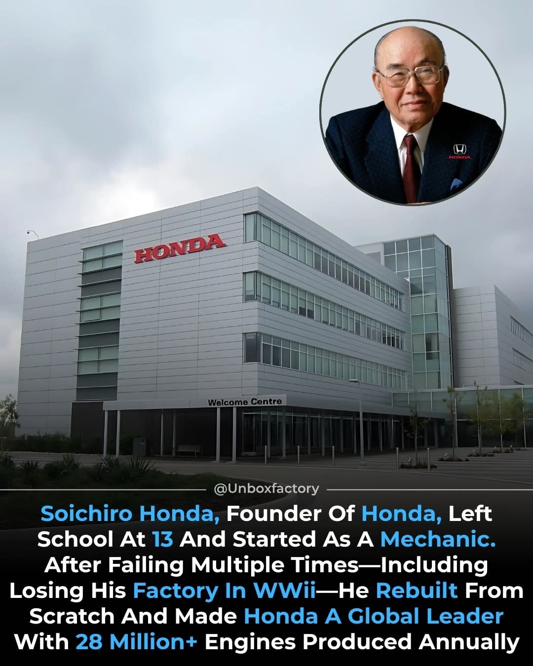 Nov 17th 1906 Mr. Soichiro Honda (本田 宗一郎 was born. It is