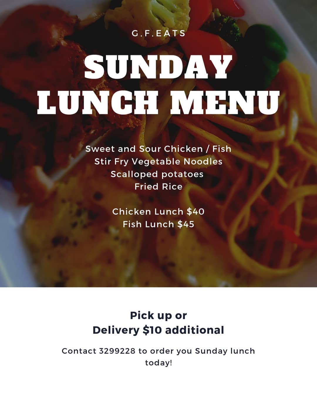 GF. Eats - SUNDAY LUNCH AVAILABLE NOW! Try something outside the box ...
