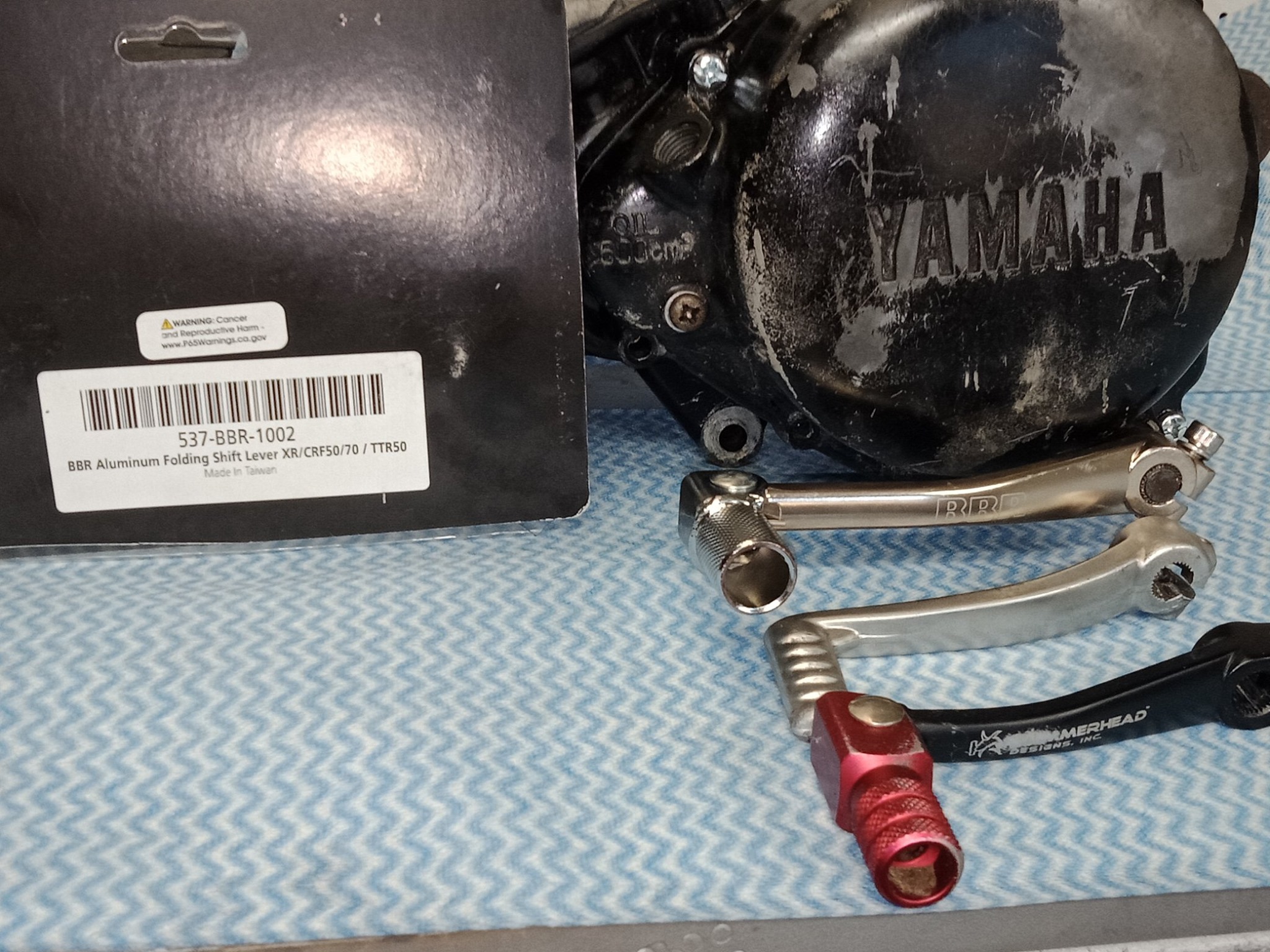 Driven Folding Shift Lever For Yamaha YZ250 1999-2004 - DASC-32 Titanium Color