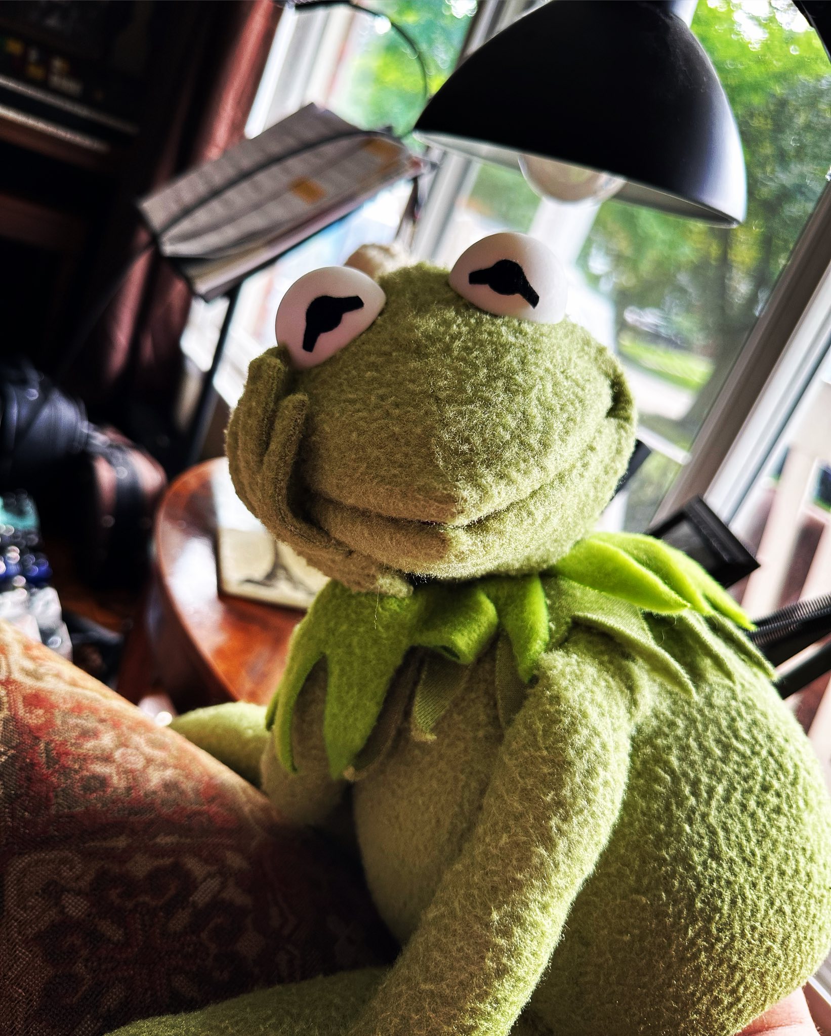 Vintage Kermit made from green Antron fleece