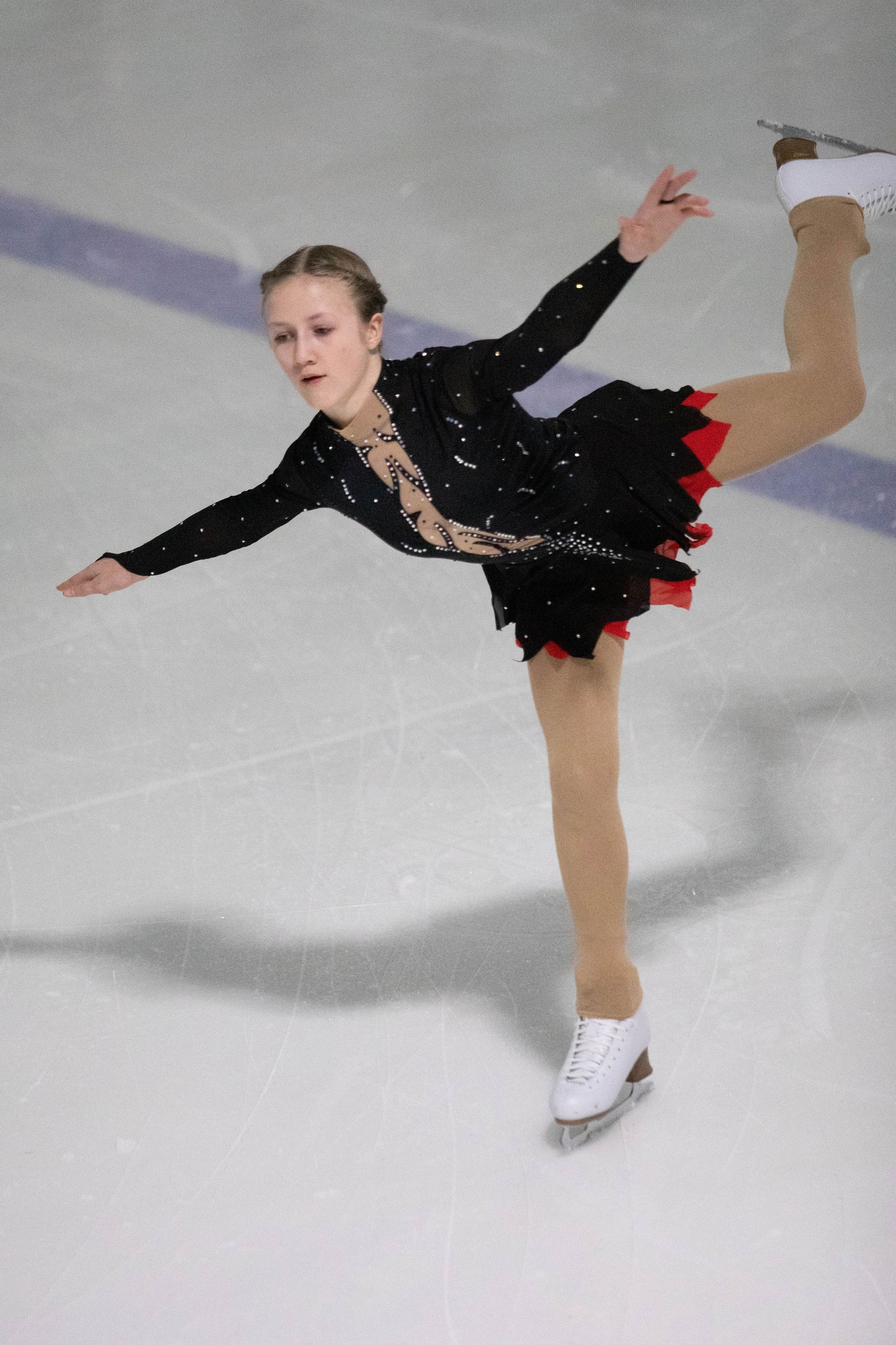 LIUHUO Purple Gradiant Ice Figure Skating Dress For Girls For Women Long Sleeved Beaded Roller Skating Skirt Flower In | Whizz B21c23e8 Ac46 41ab Bfed
