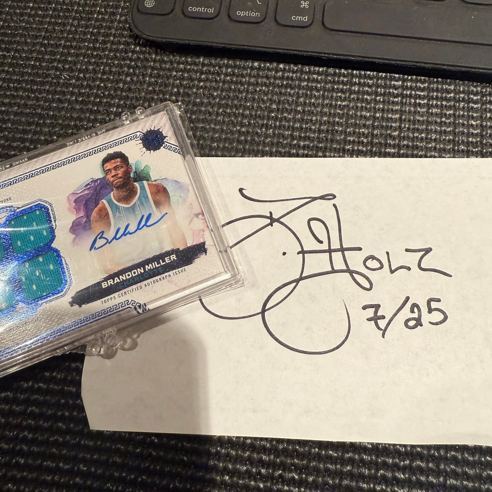 2024 Topps Brandon Miller RC quad patch auto