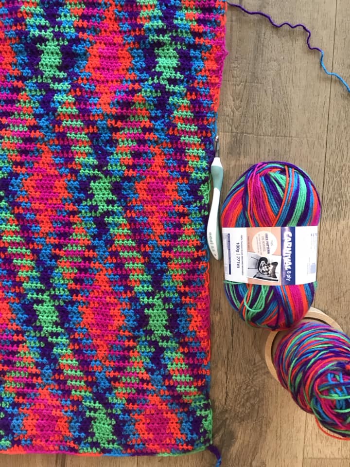 Panda Carnival 8 ply yarn for single crochet projects