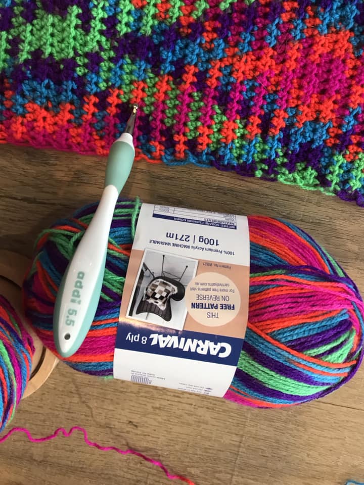 Panda Carnival 8 ply yarn for single crochet projects