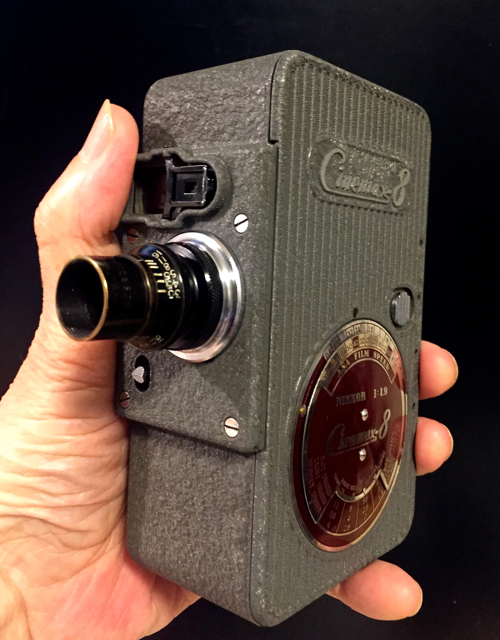 Cinemax-8 camera with Cine-Nikkor 13mm f1.9 lens