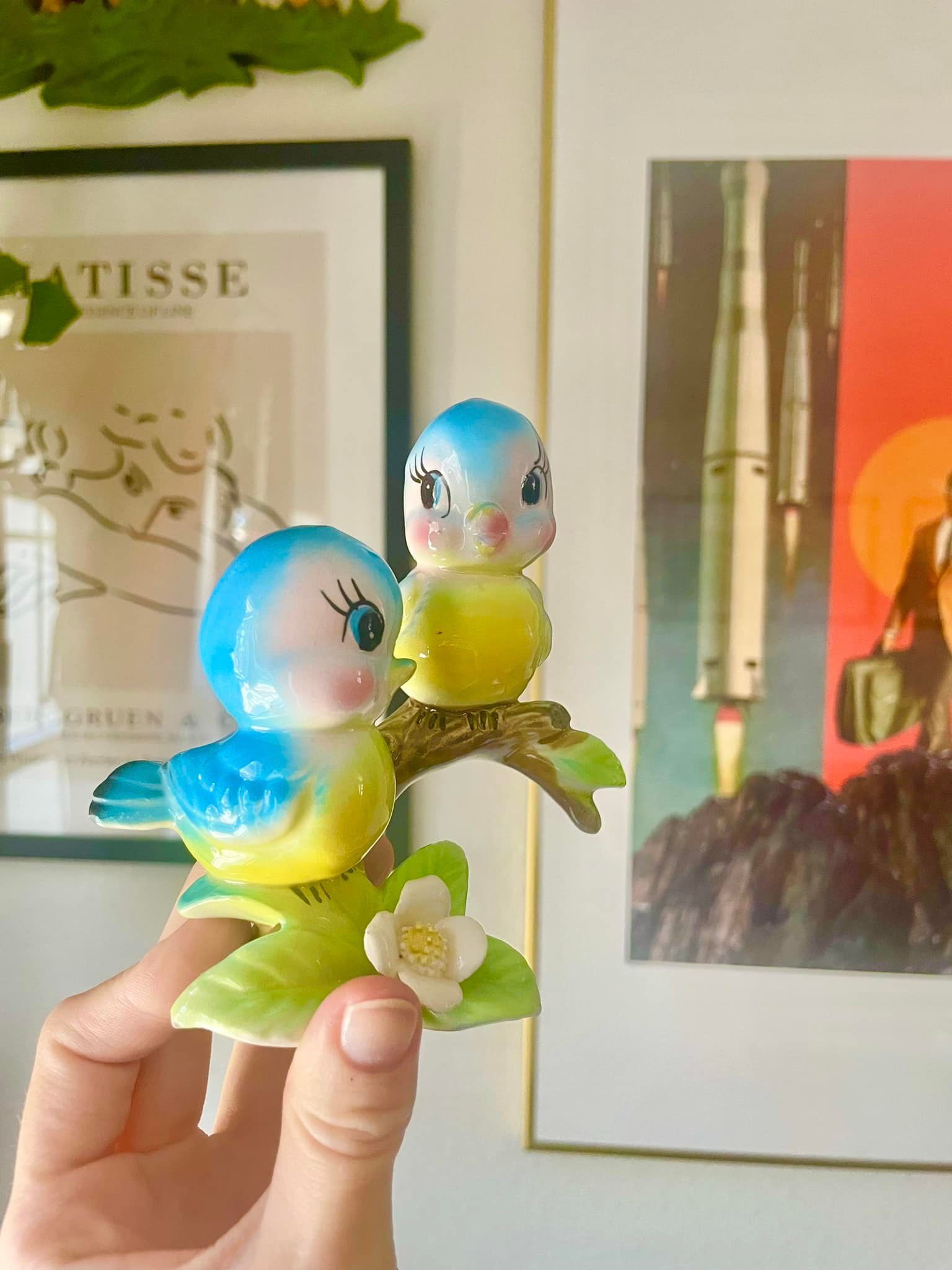 Vintage Japanese bluebird figurine for sale