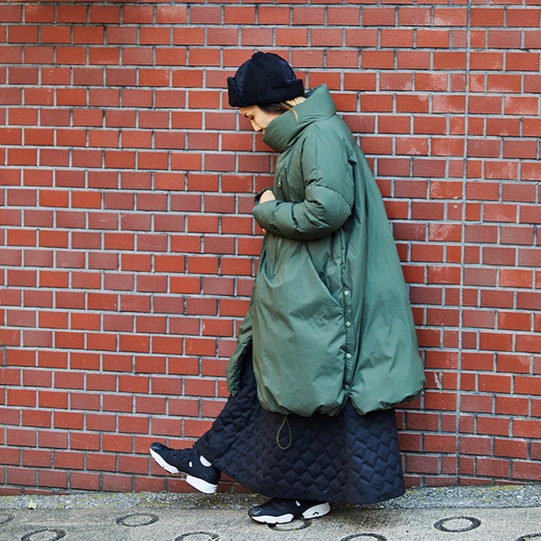 F Ce New Womens Down Coat By Nanga 760 Fill Power Repost Asami Haruyama F Ceのnangaダウン 今シーズン新しく出したスタンドダウンは着るとこんな感じ Houyhnhnmさんで撮ってもらった写真です 帽子はoverrideさんで 私がデザインさせて