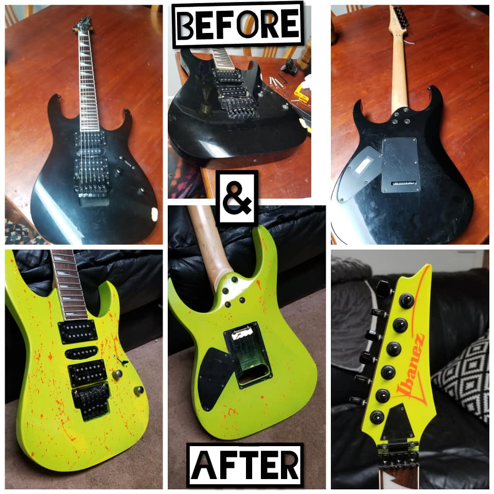 Ibanez RG370 改造箇所有り My Ibanez rg 370 1993 finish repaint