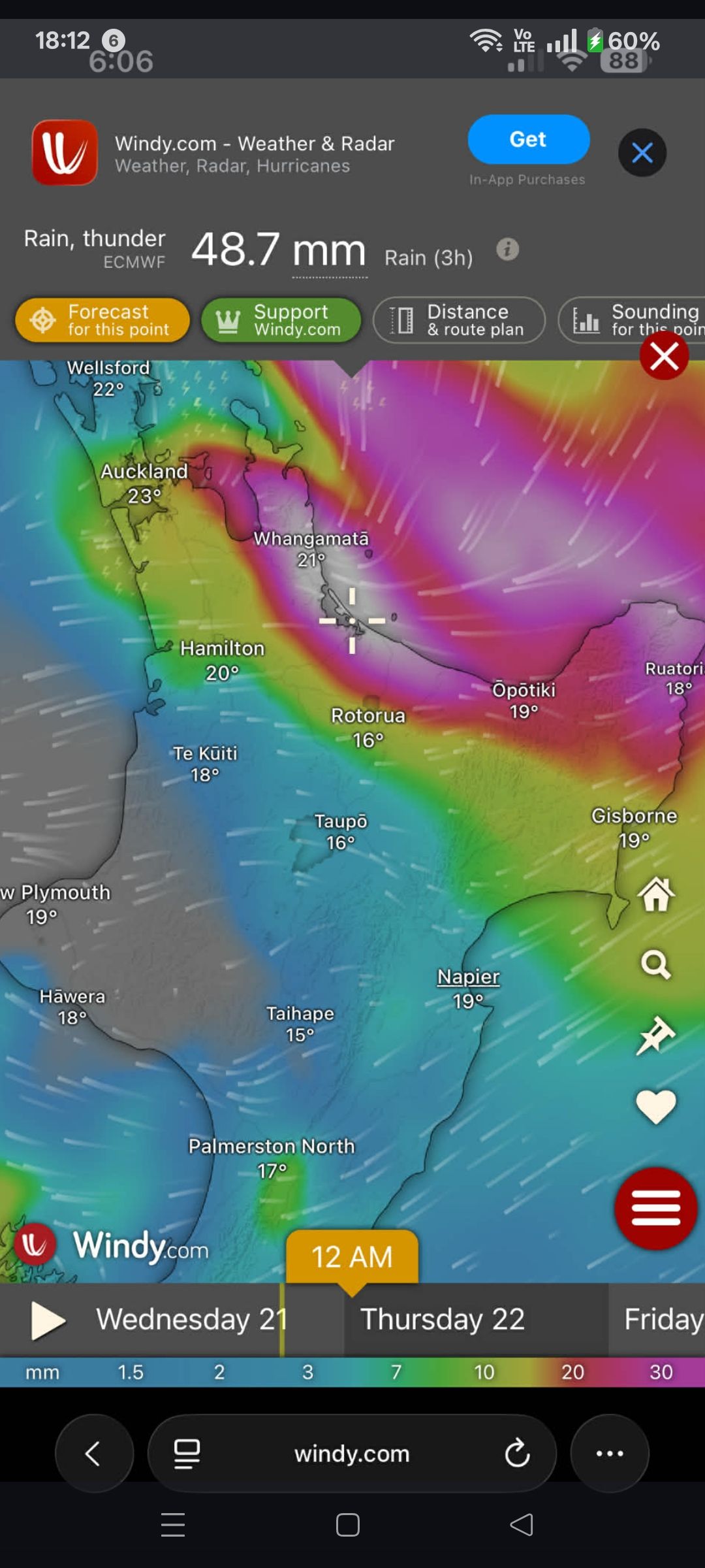 Heaviest rain expected around midnight through to the morning | Facebook