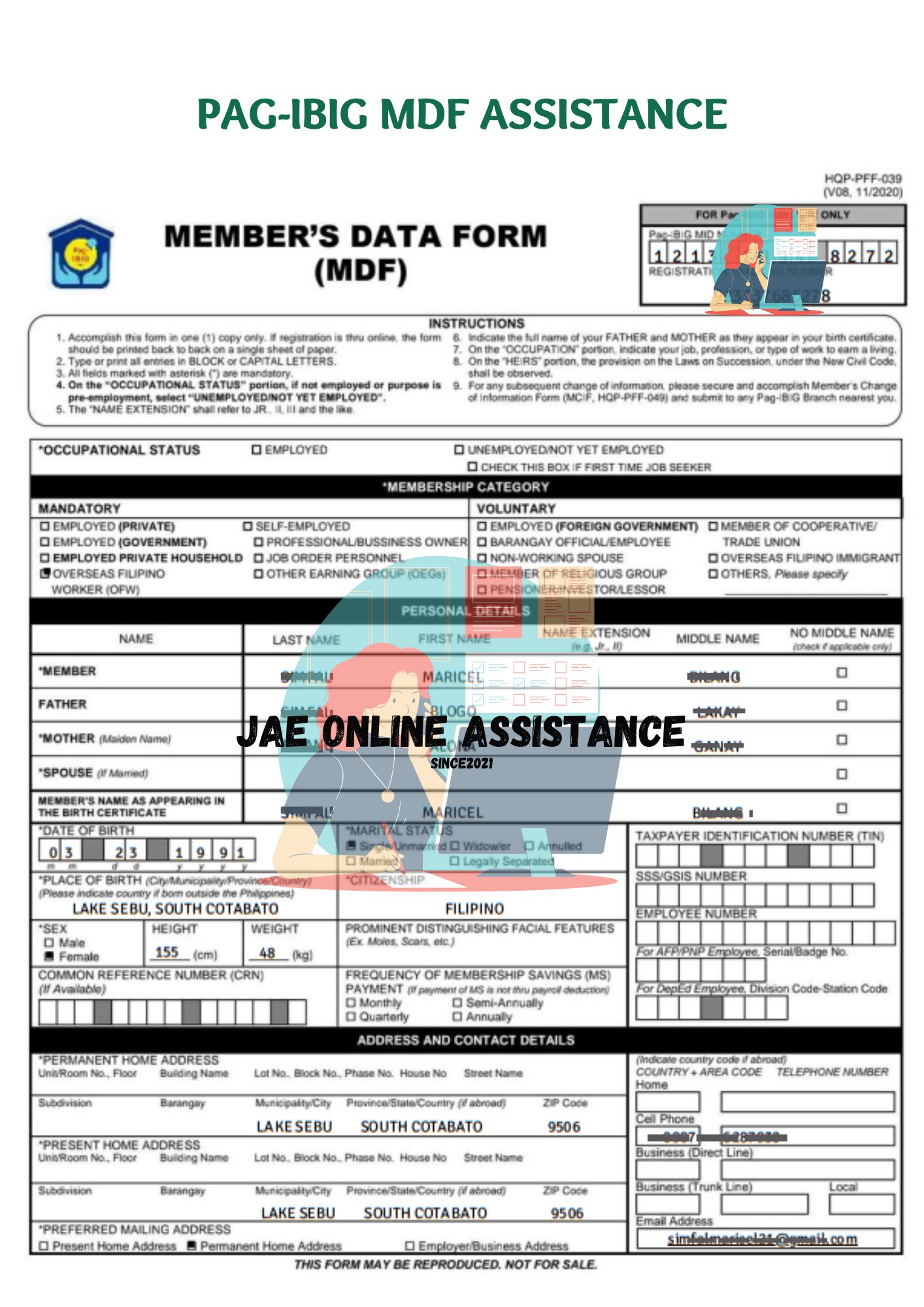 ️PAG-IBIG MDF Copy ️PAG-IBIG MID... - Jae Online Assistance | Facebook