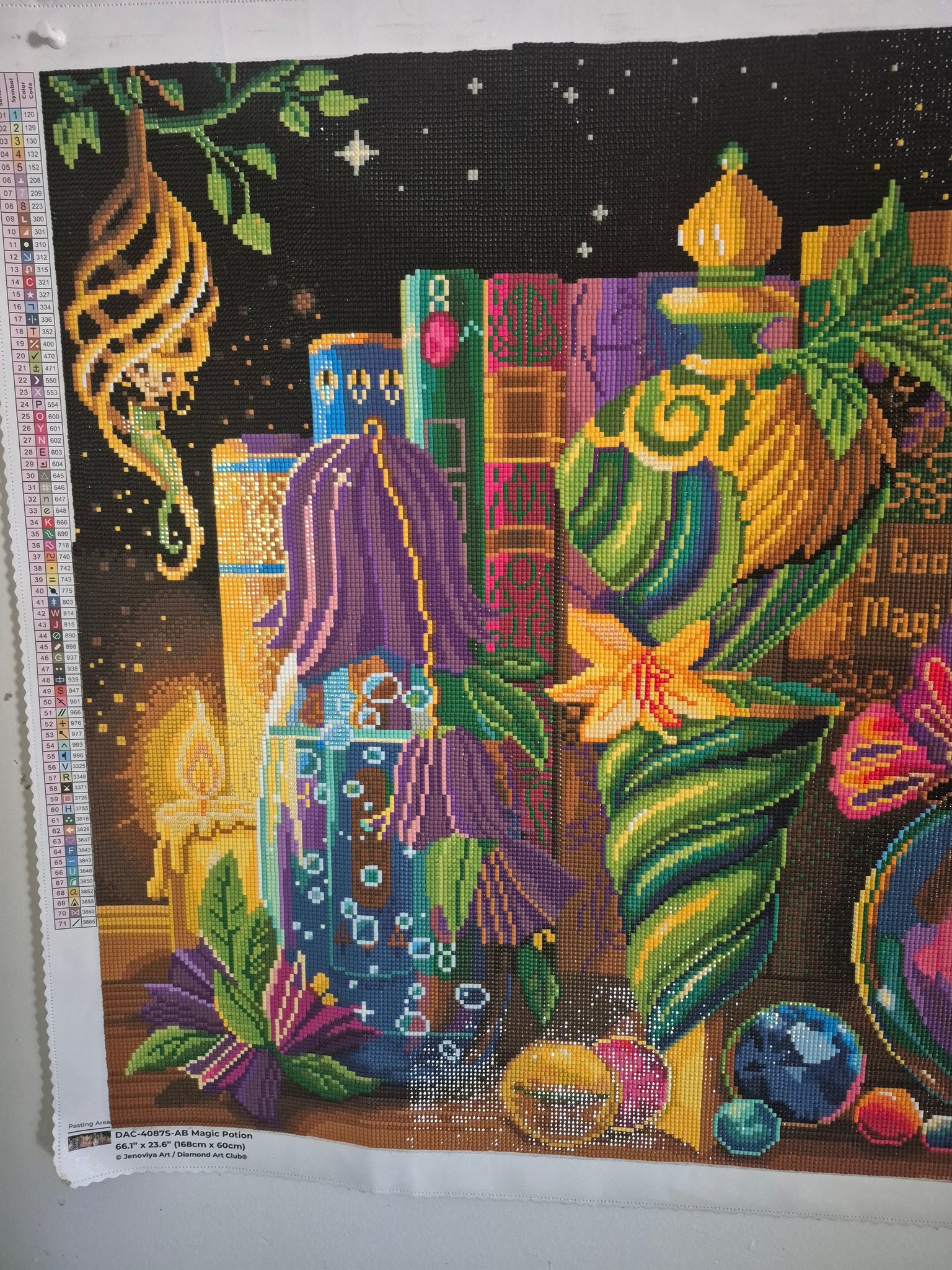 Completion of large diamond painting project