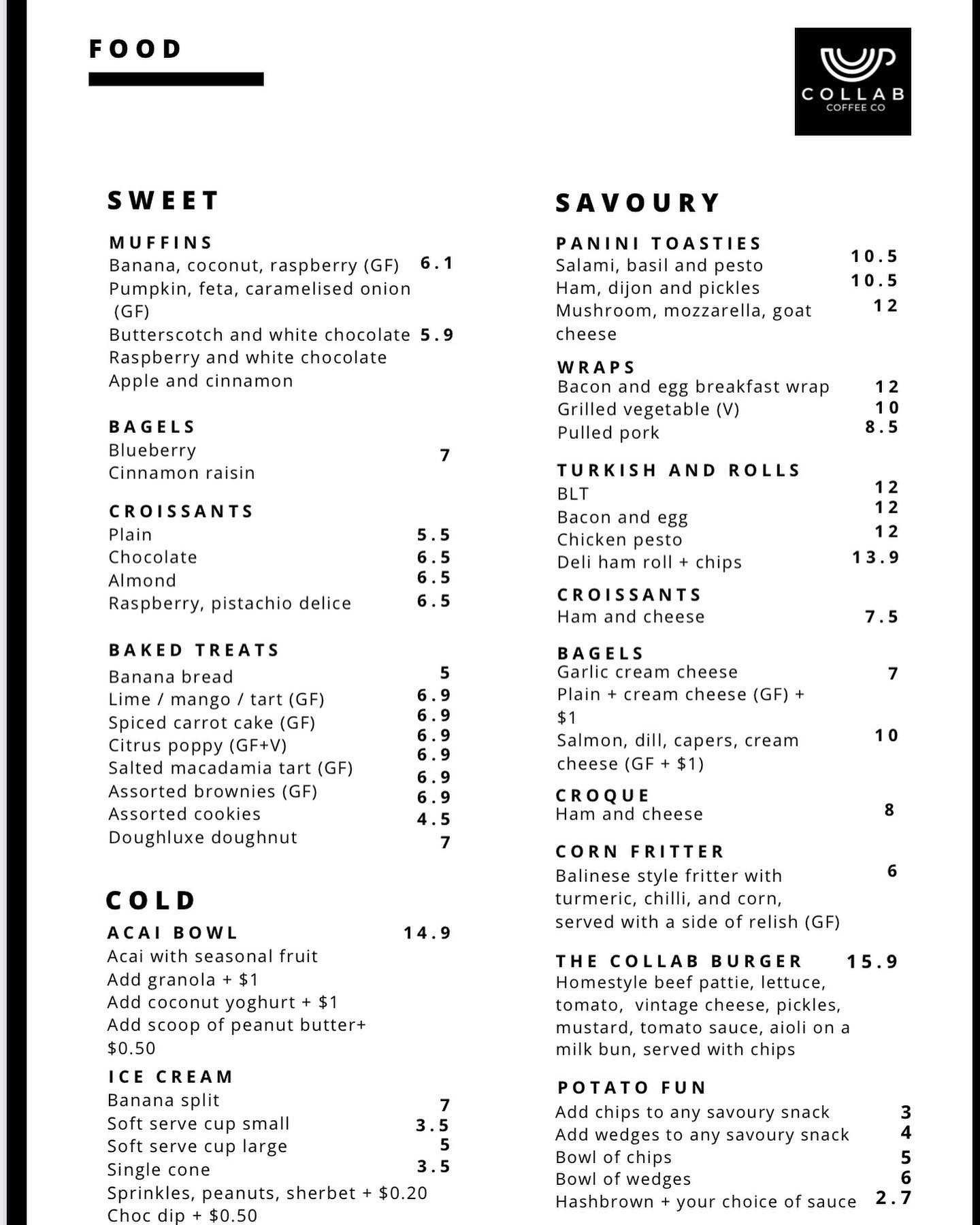 Introducing the Collab Coffee Co menu.... - Collab Coffee Co | Facebook