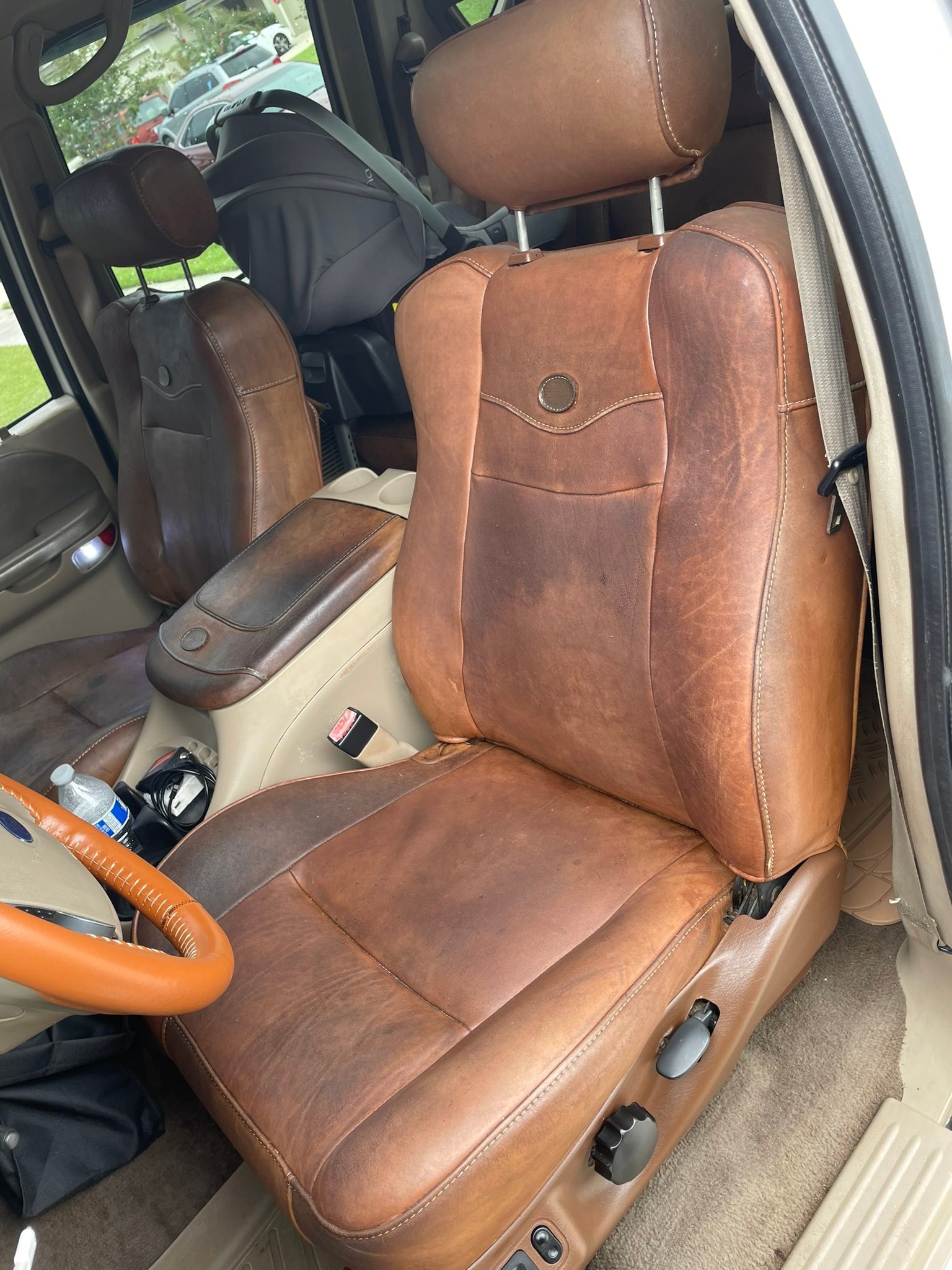 2001-2003 . Ford F150 King Ranch Driver Bottom Replacement Leather Seat