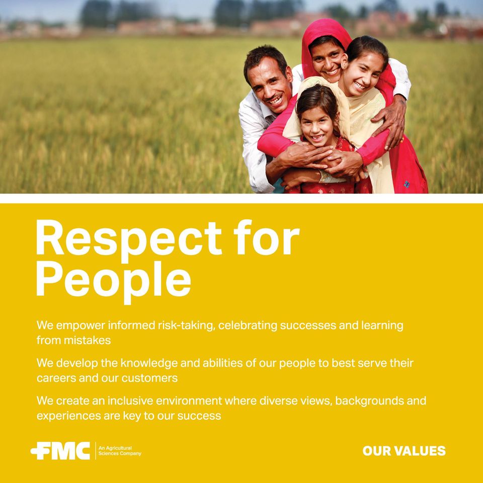 FMC India - Our Core Values not only articulate FMC’s...