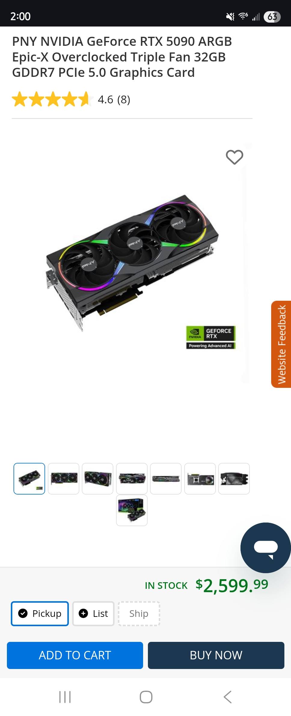 Zotac RTX 5090 Solid White GPU No Core & VRAM for parts (US stock
