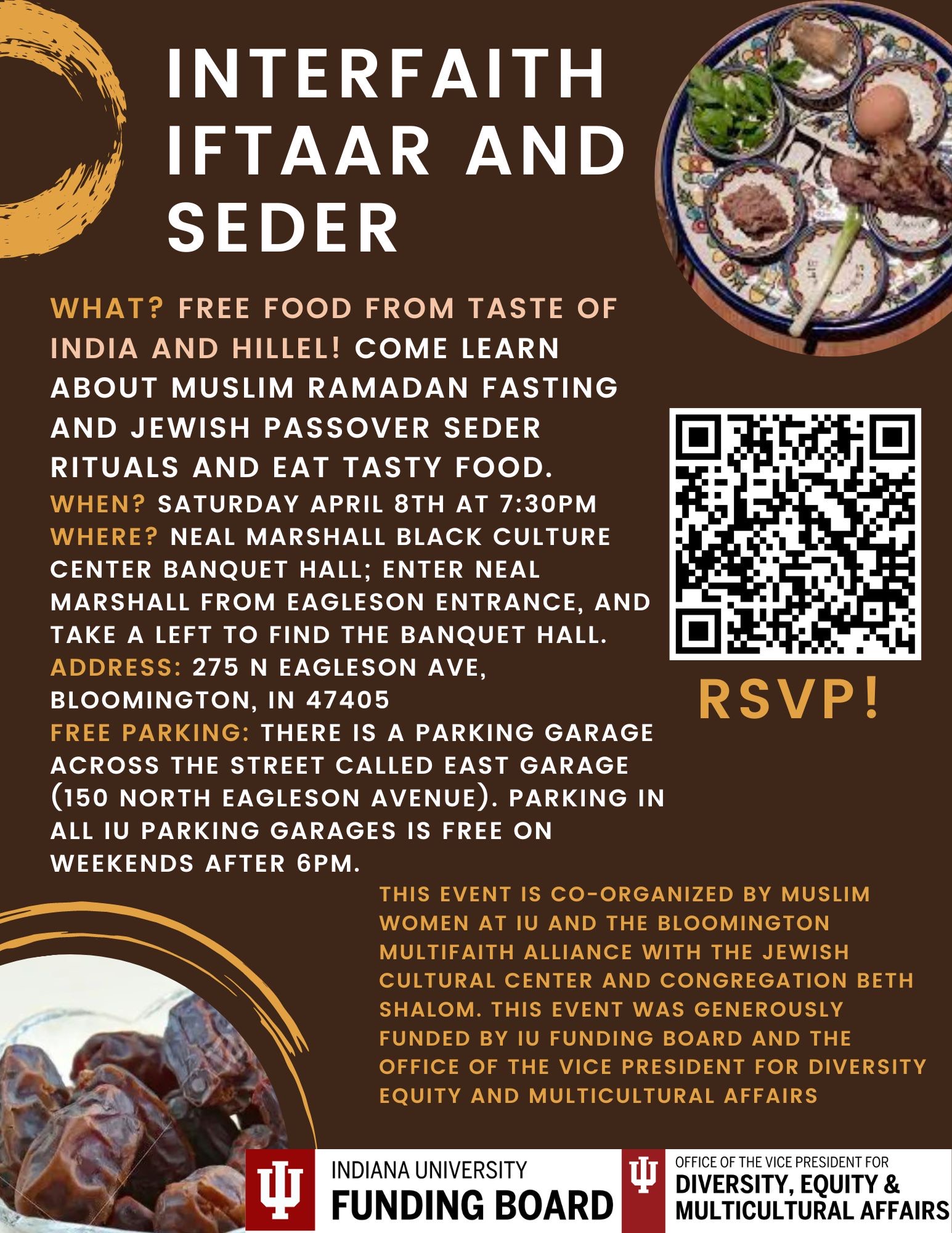 Bloomington - Our Passover Seder+Ramadan Iftaar is a little over a week ...