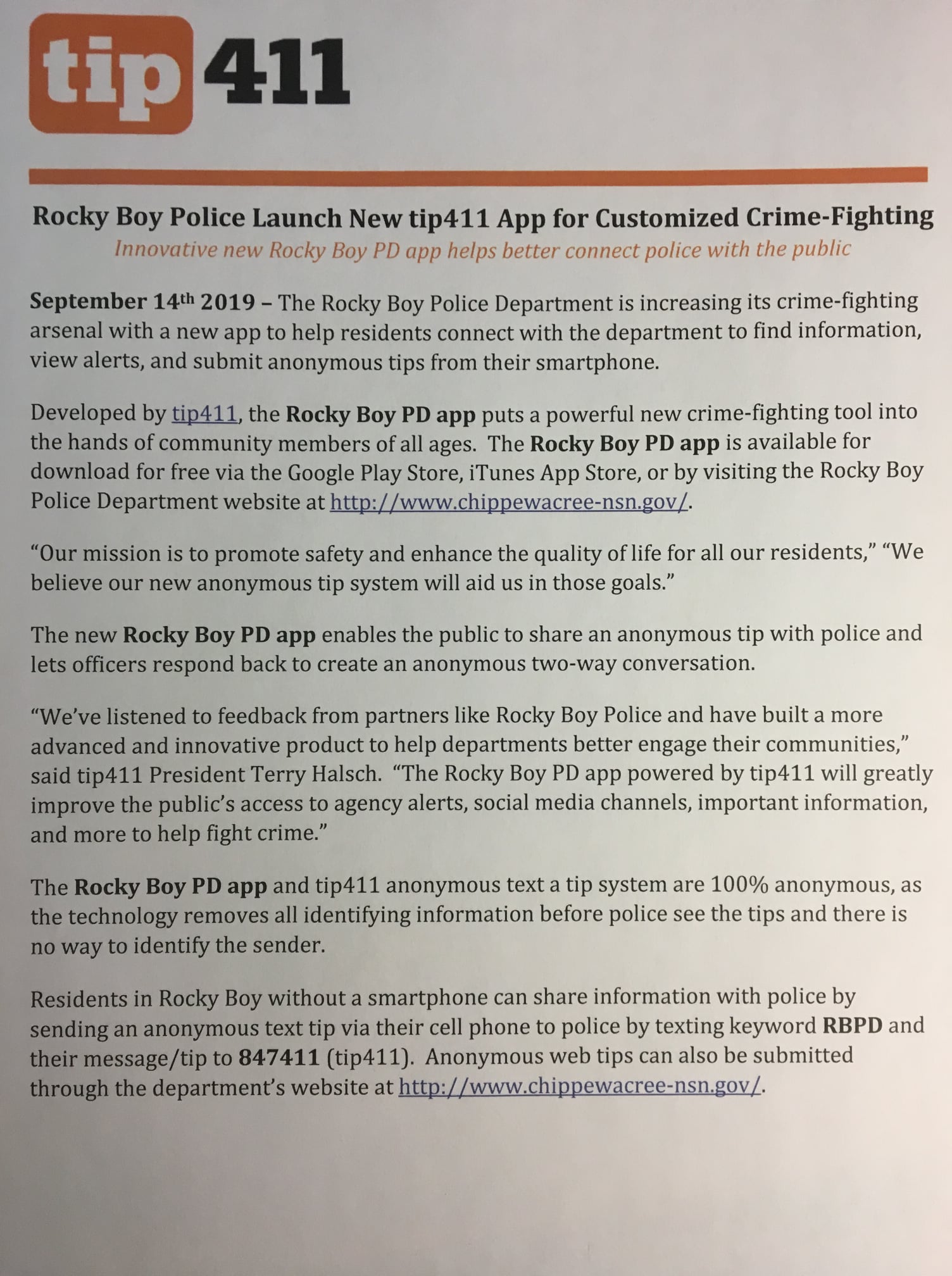 The Rocky Boy Police... - Chippewa Cree Law Enforcement