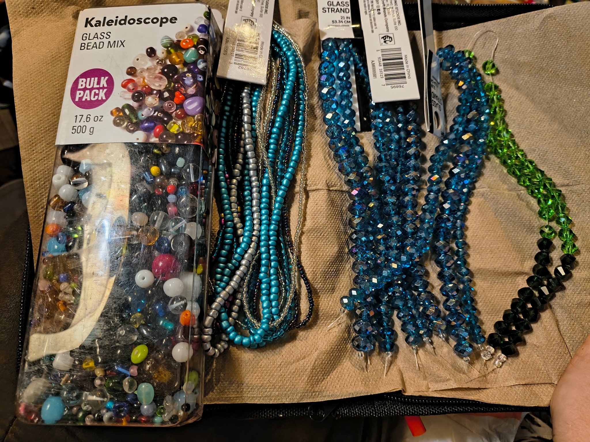 Buying blue glass beads for suncatcher diy display picture 1