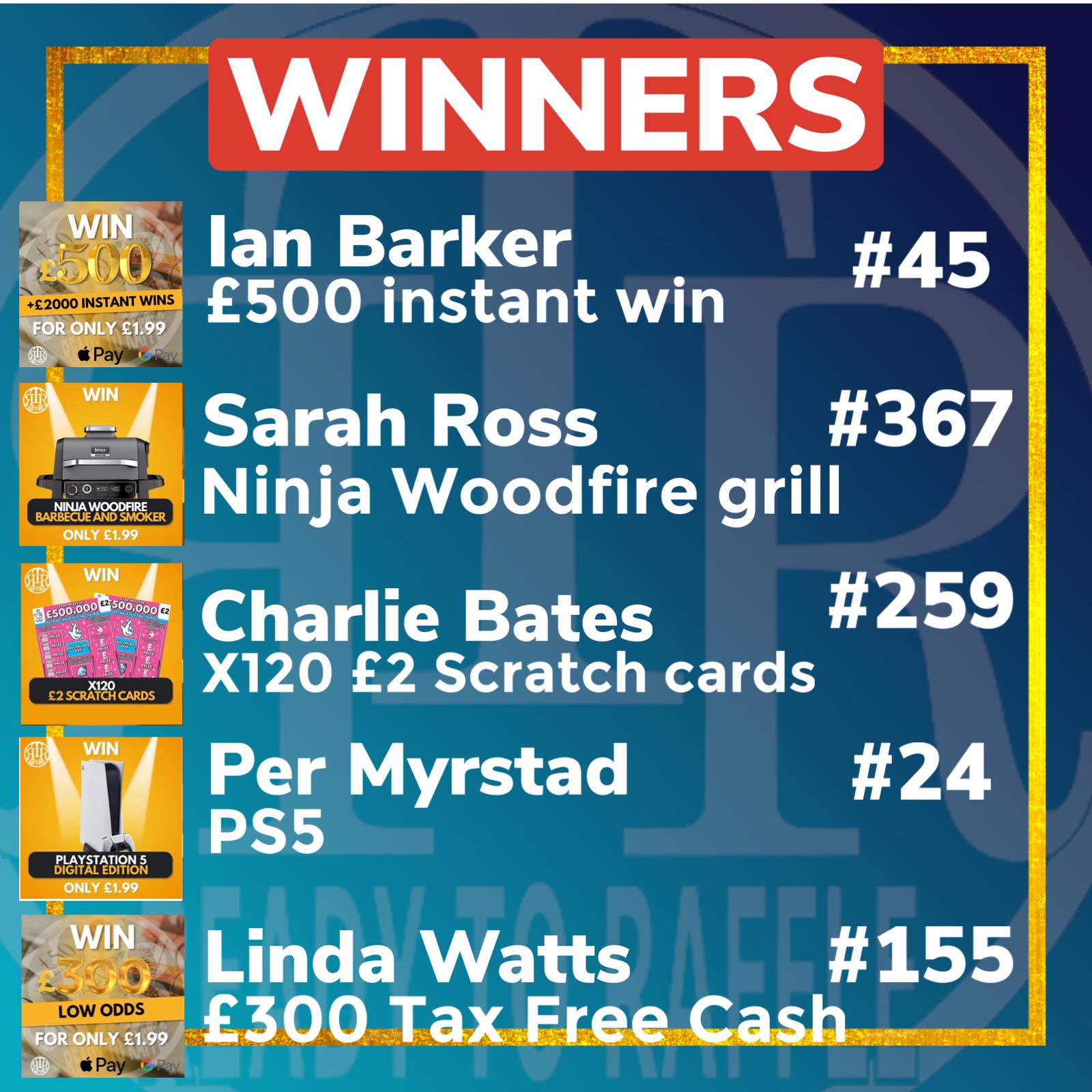 🎉🎉🎉Here are the lucky... - Ready To Raffle Competitions | Facebook