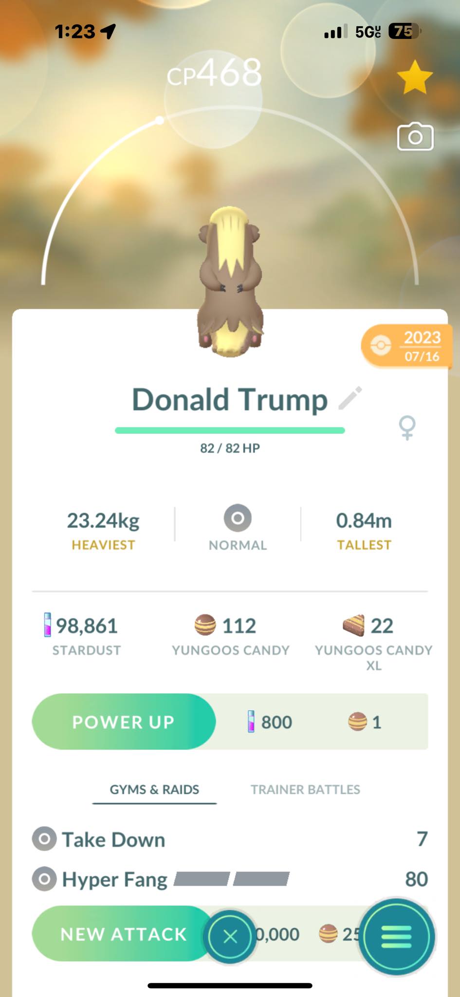 Ok what's a funny but relevant Pokemon name for your Pokemon?! I