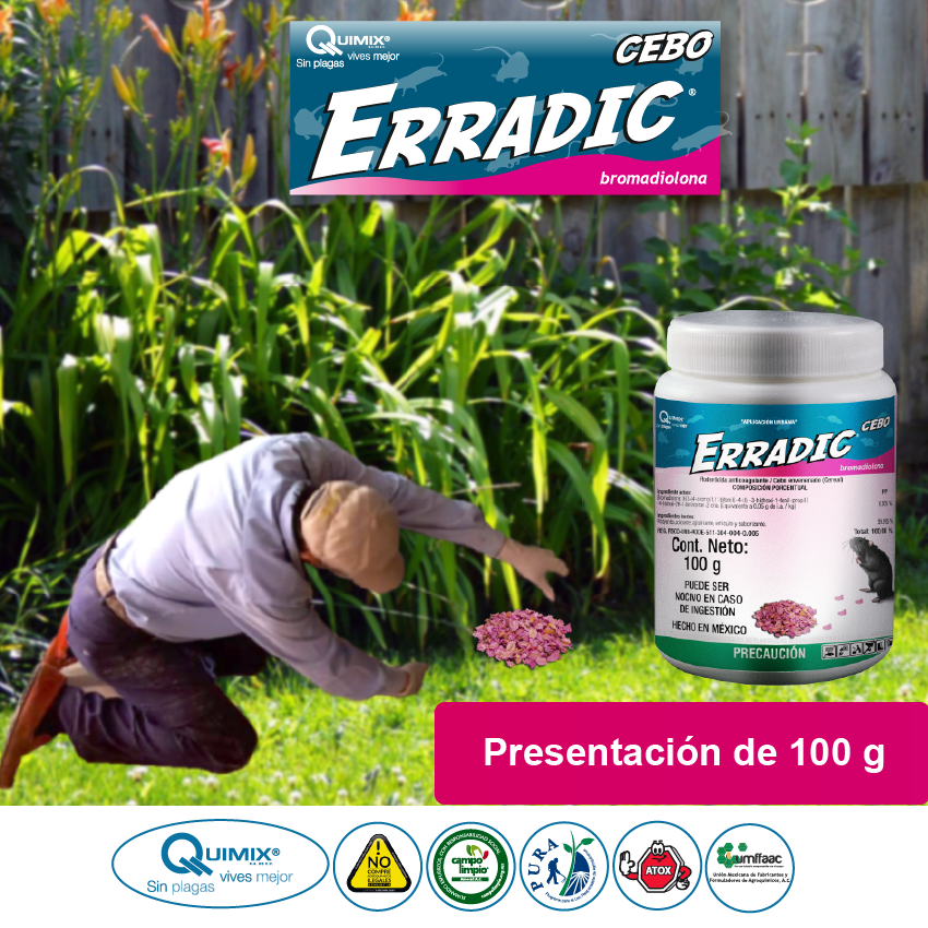 Quimix - Erradic cebo de fácil aplicación, conoce cada una... | Facebook
