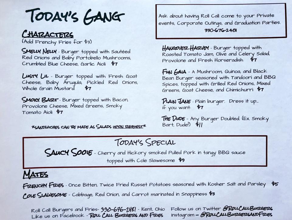 Roll Call Burgers & Fries - UPDATE: We’re sold out! Thanks, everyone ...