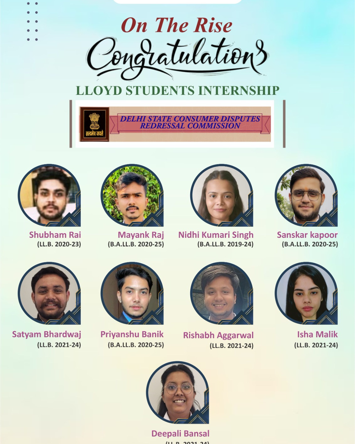 Congratulations to the students of... - LLOYD LAW COLLEGE | Facebook