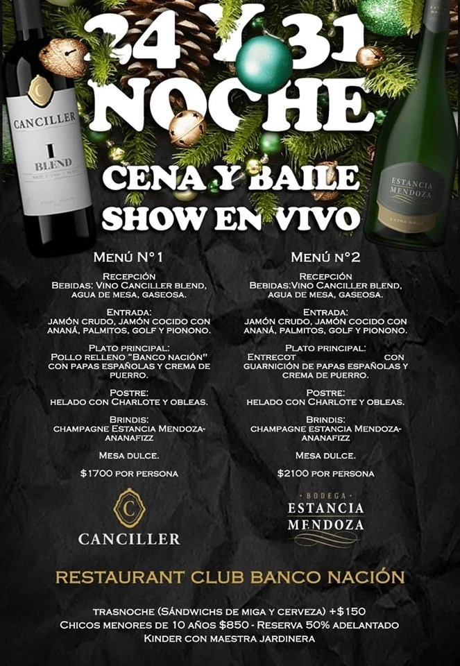 YA ESTÁN DISPONIBLES LOS MENÙS... - Restaurante Banco Nación