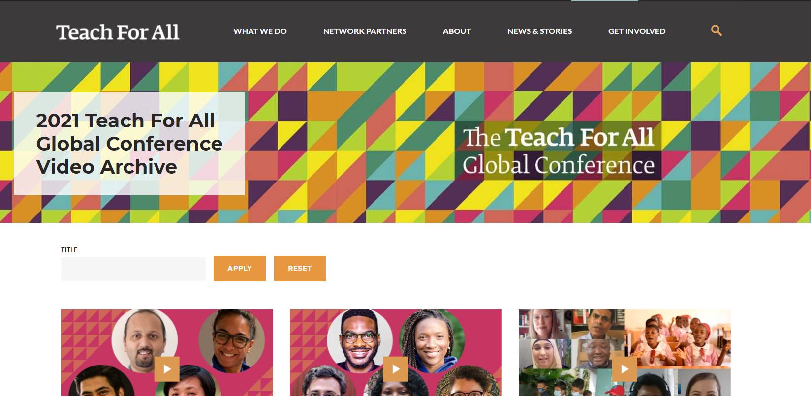 Teach For All - Did you miss any of our Global Conference...