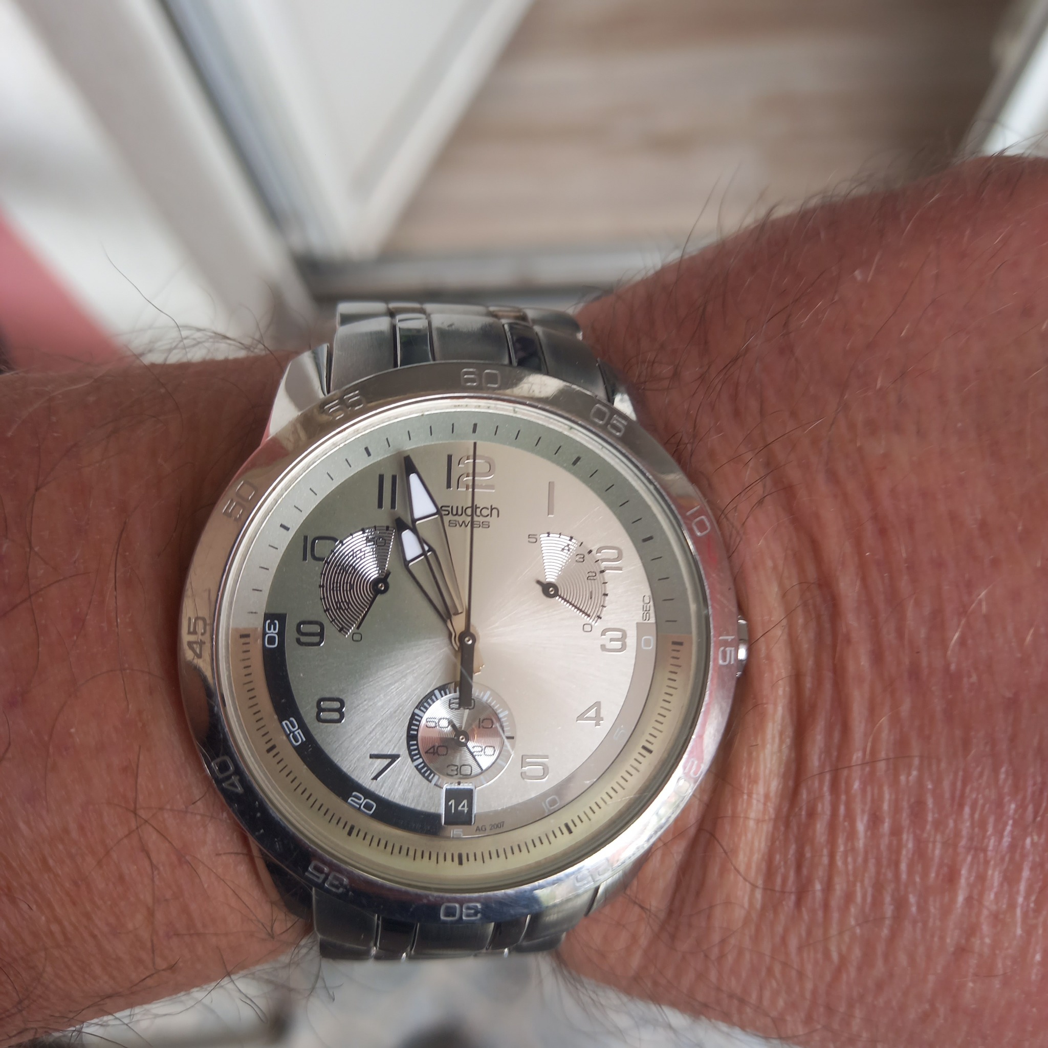 Swatch Irony Retrograde Chrono Sand Structure YRS401 sat u extra 