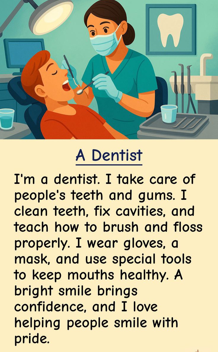Reading practice about a dentist