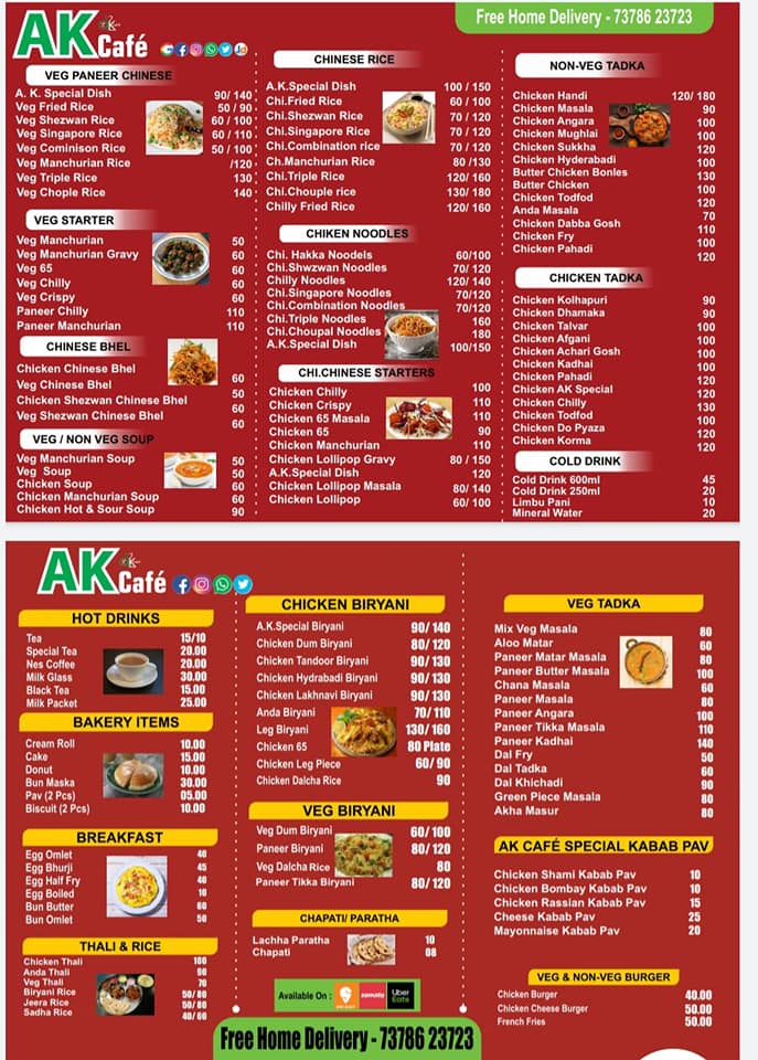 AK Restaurant - AK cafe New menu | Facebook