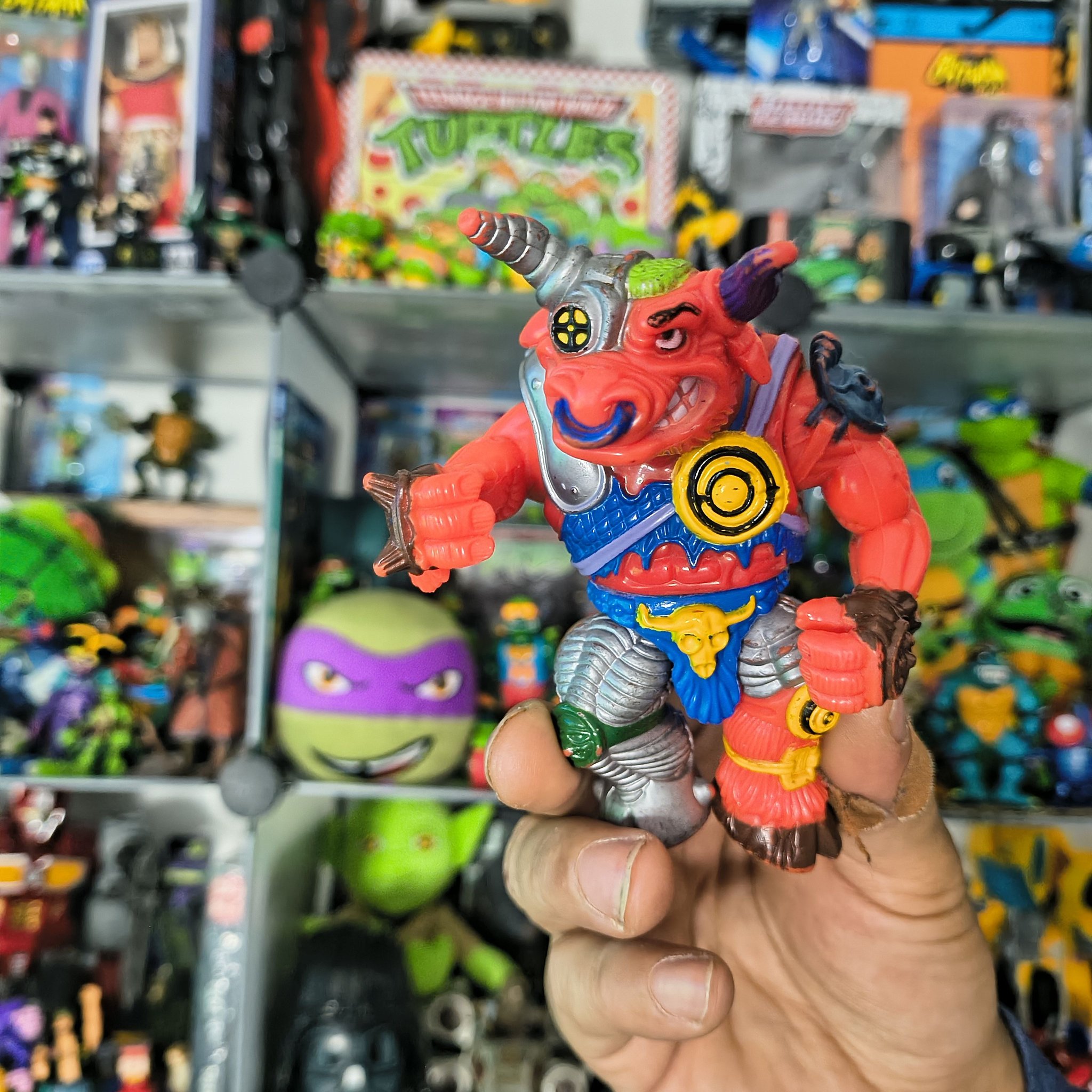 ⚠️ちゃちゃ⚠️ TMNT Groundchuck 1991 Playmates Ninja Turtle Red Bull one of cool