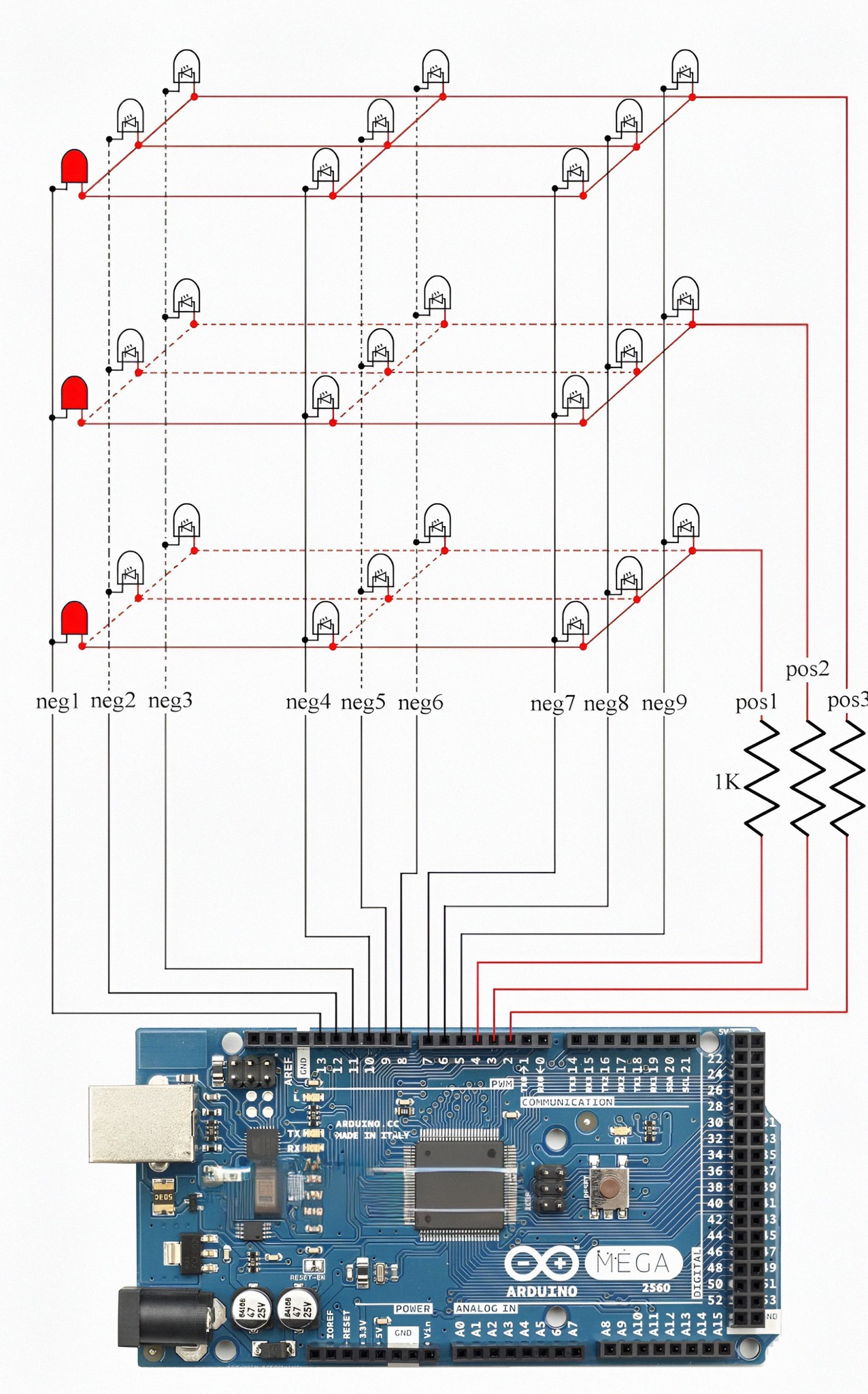 Arduino Mega LED Matrix Control Diagram 💡 | Facebook