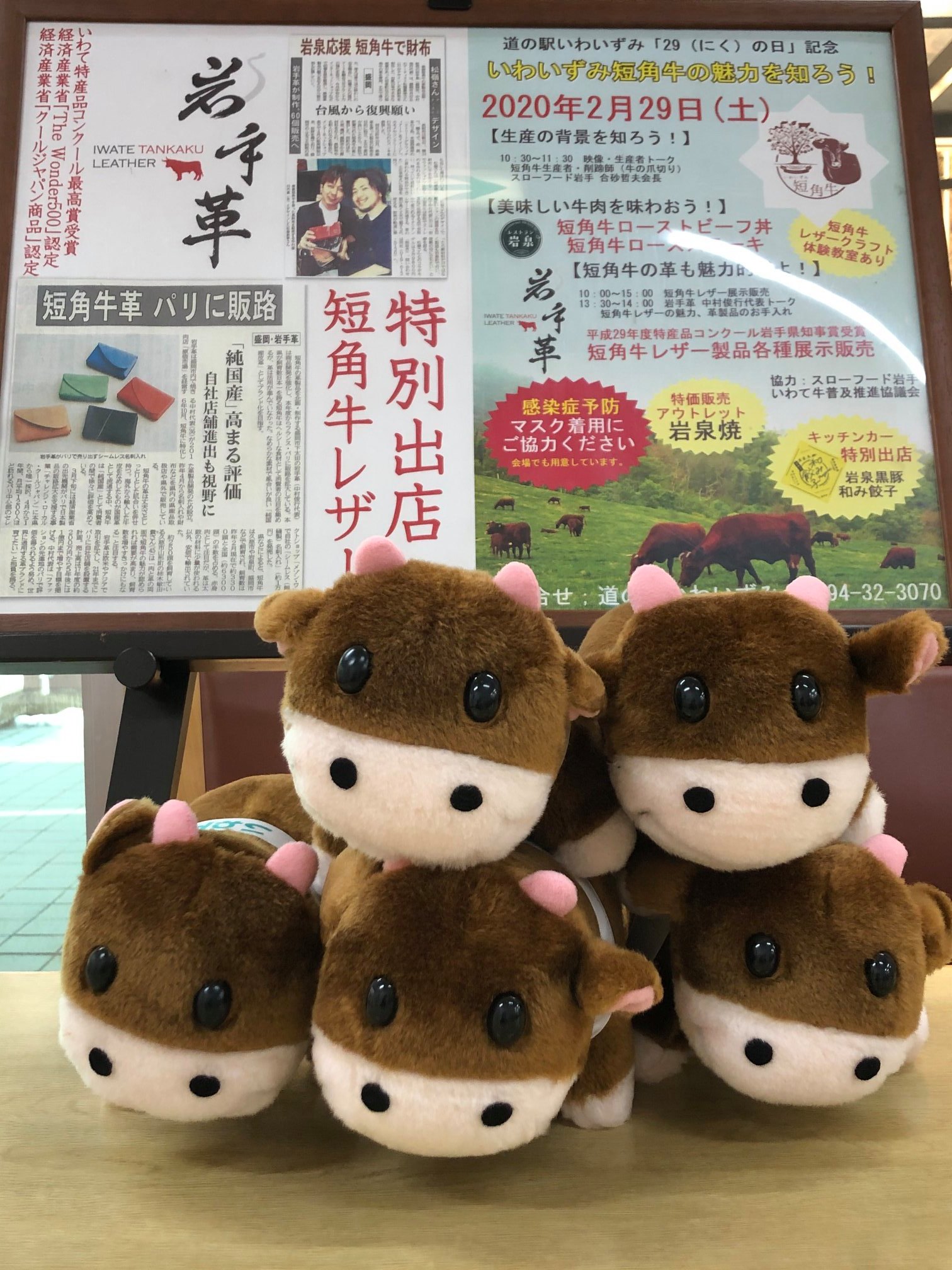明日は『短角牛レザー』の魅力もご堪能ください。」 明日は短角牛