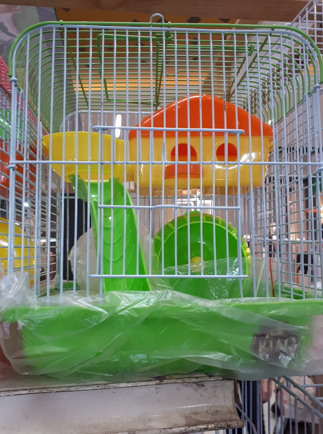 กรงหนู2ชั้นสไลเดอร์ พร้อมขวดน้ำ ใบละ 250บ. - NU B Hamster FARM