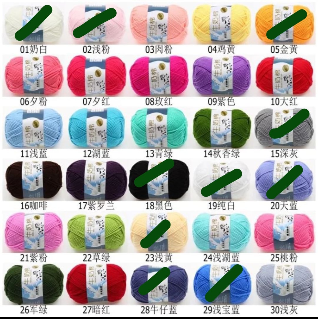 Nik Knot - Here are the available colors for our 5ply Milk... | Facebook
