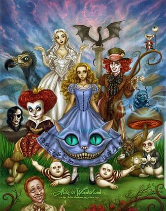 Pictured automated Alice by Jeff Noon, a sequel to Alice in Wonderland
